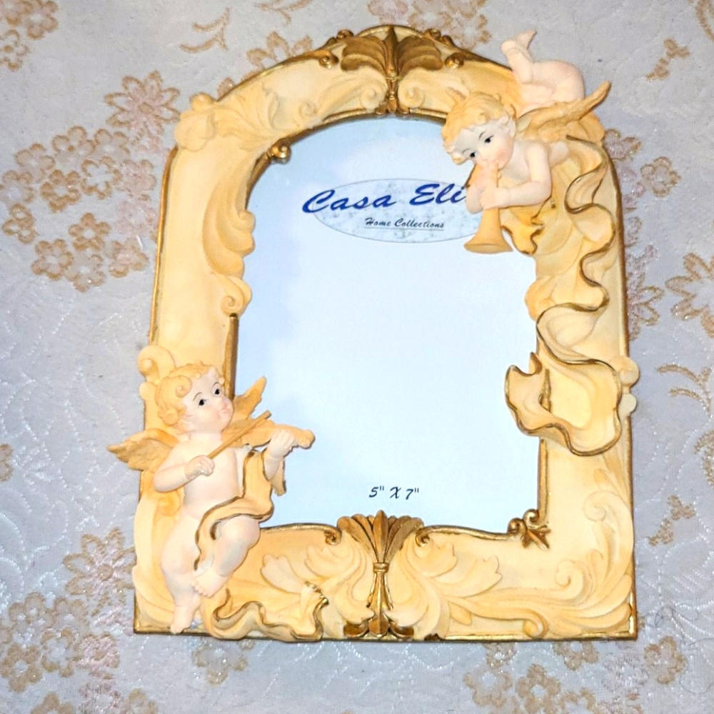 Casa Elite cherub angels 5"x7 decor picture photo frame Renaissance celestial